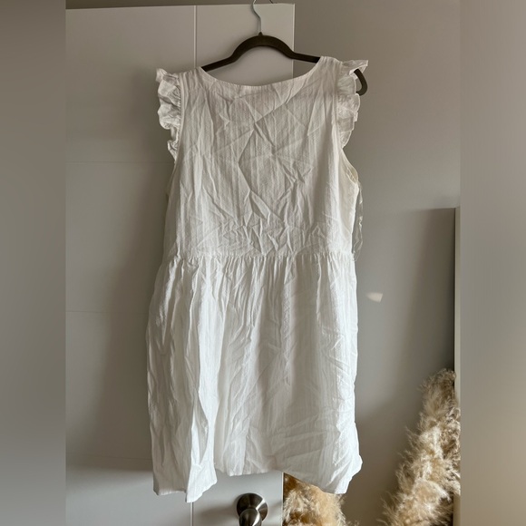 Listicle White Babydoll Mini Dress - L NWT - Picture 8 of 11